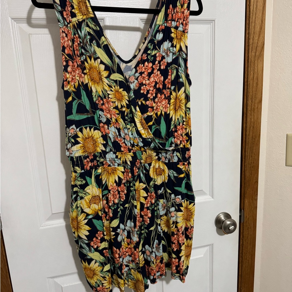 Floral Sleeveless Romper